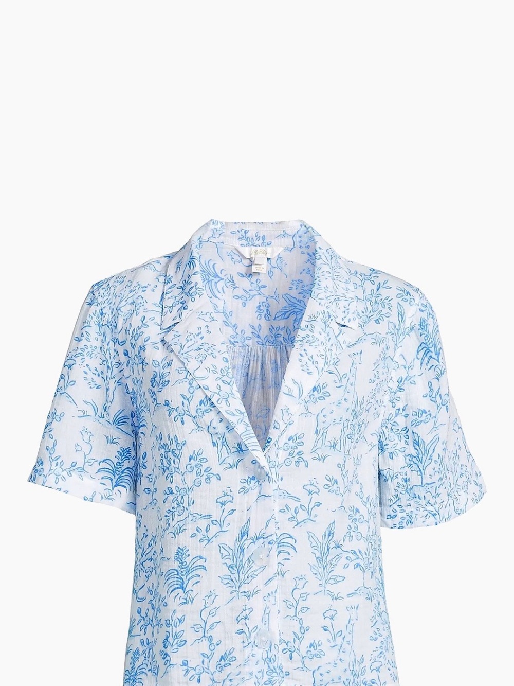 Lilly Pulitzer Blue and White Safari Relaxed Cover Up